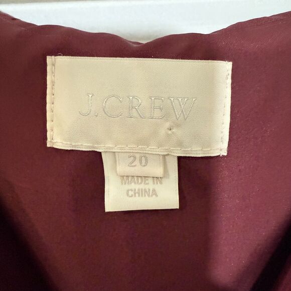 J. Crew Weddings & Parties Silk Dress - Burgundy 20 - Picture 6 of 8